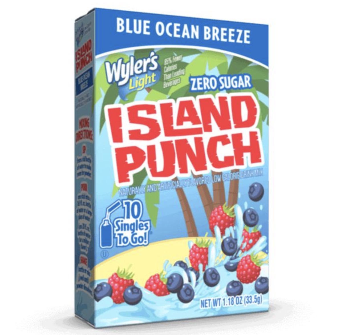 Wylers Light Singles To Go Drink Mix Sachets Blue Ocean Breeze (12 x 10ct)
