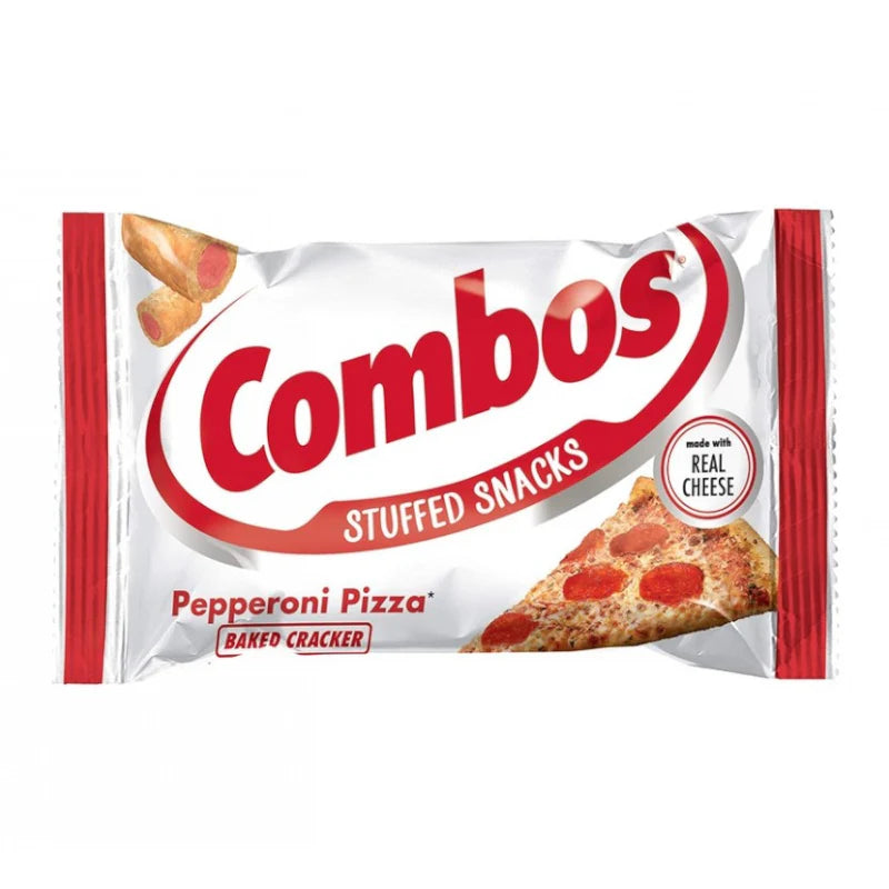 Combos Stuffed Snacks Pepperoni Pizza Baked Cracker (18CT x 1.7oz)