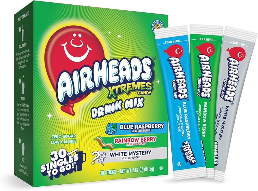 Airheads Xtreme Singles To Go Drink Mix Sachets (6 x 30ct)
