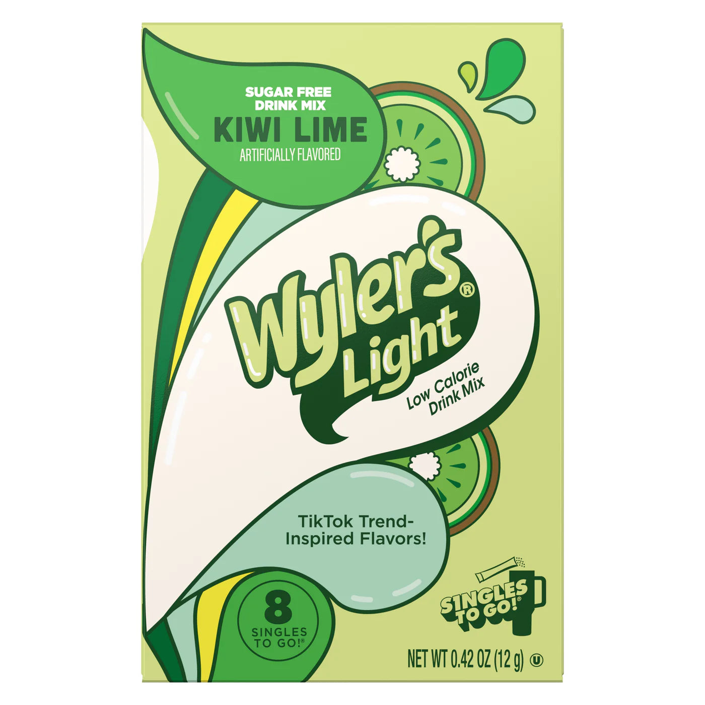 Wylers Light Singles To Go Drink Mix Sachets Kiwi Lime (12 x 6ct)