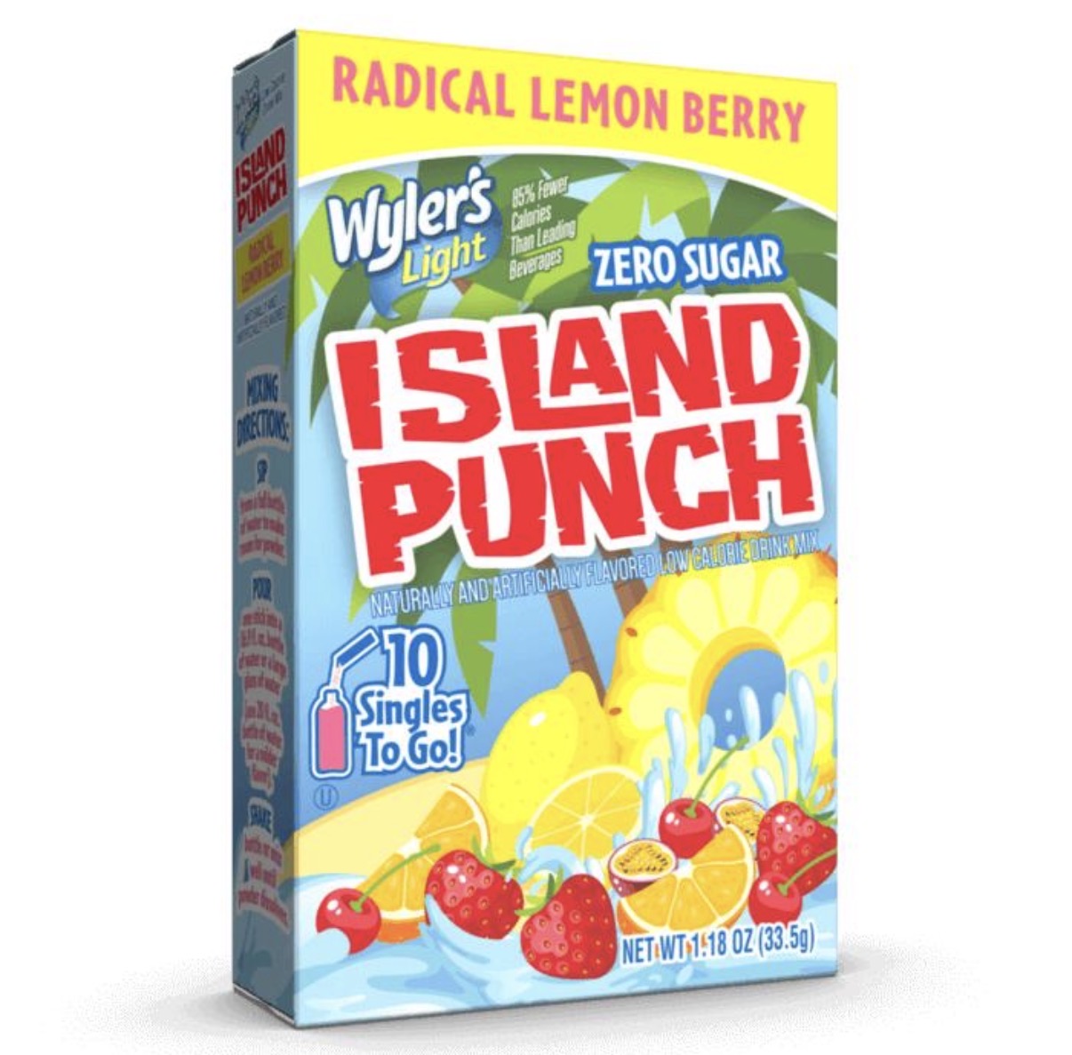 Wylers Light Singles To Go Drink Mix Sachets Radical Lemon Berry (12 x 10ct)