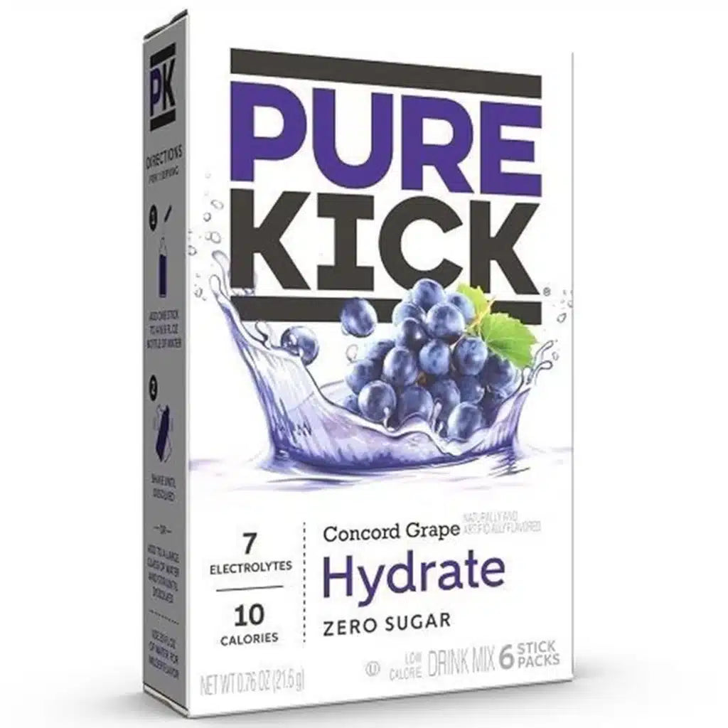 Pure Kick Singles To Go Drink Mix Sachets Concord Grape Hydrate (12 x 6ct)