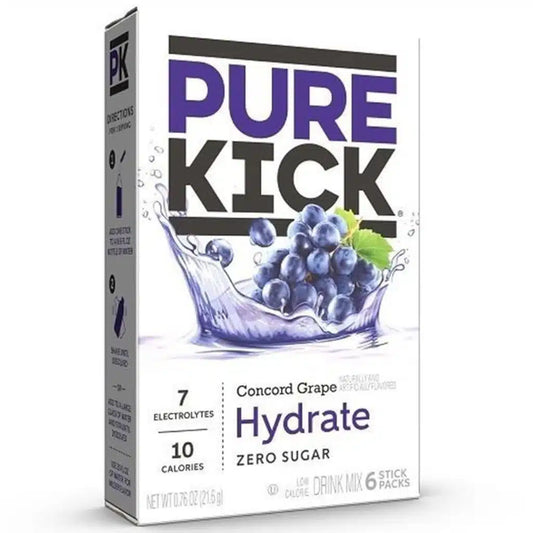 Pure Kick Singles To Go Drink Mix Sachets Concord Grape Hydrate (12 x 6ct)