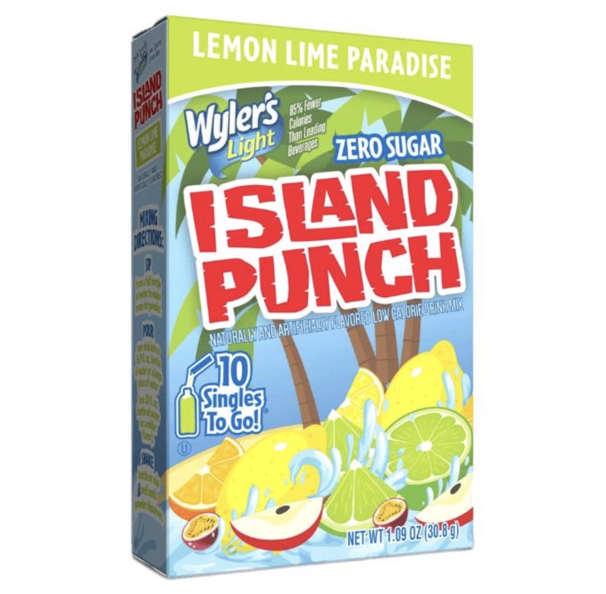 Wylers Light Singles To Go Drink Mix Sachets Lemon Lime Paradise  (12 x 10ct)