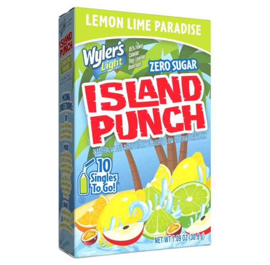 Wylers Light Singles To Go Drink Mix Sachets Lemon Lime Paradise  (12 x 10ct)