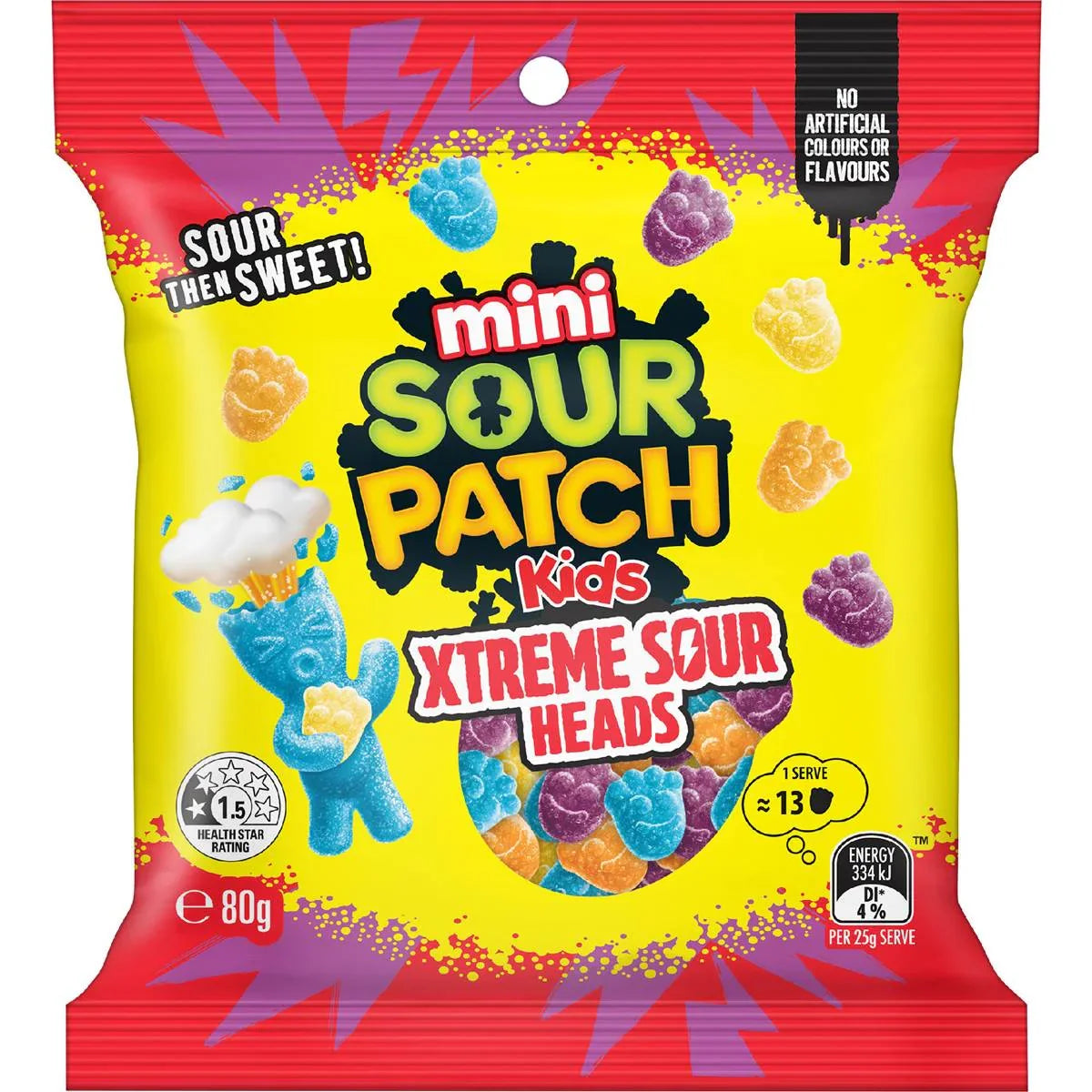 Sour Patch Kids Xtreme Heads (32 x 80g) (Australia)
