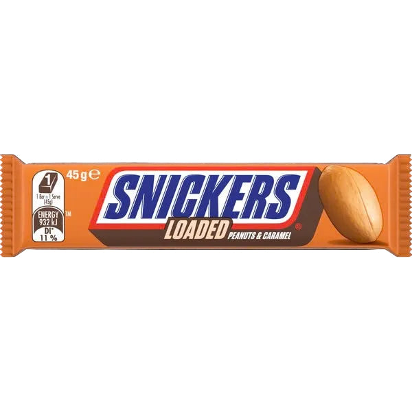 Snickers Loaded Peanuts & Caramel (25 x 45g) (Australia)