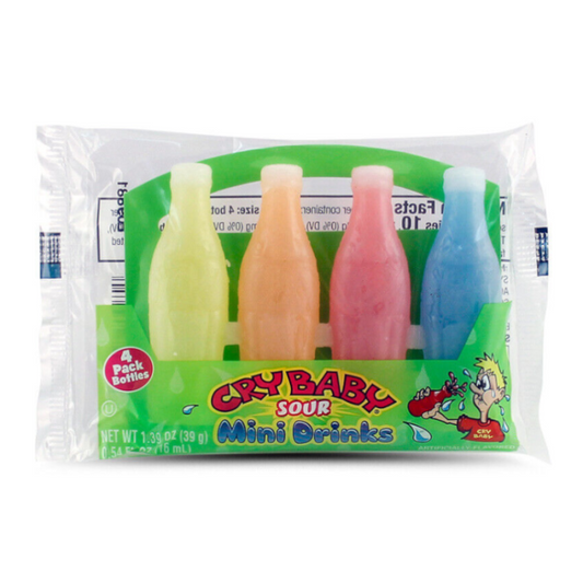Cry Baby Nik L Nip Sour Wax Candies (18 x 4 Pack)