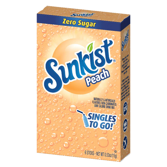 Sunkist Singles To Go Drink Mix Sachets Peach (12 x 6ct)