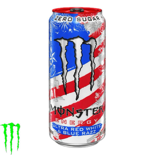 Monster Energy Ultra Red, White & Blue Razz Zero Sugar (24 x 473ml)