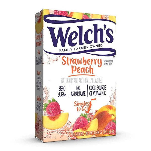 Welch’s Singles To Go Drink Mix Sachets Strawberry Peach (12 x 6ct)