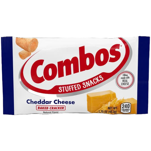 Combos Stuffed Snacks Cheddar Cheese Baked Cracker (18CT x 1.7oz)