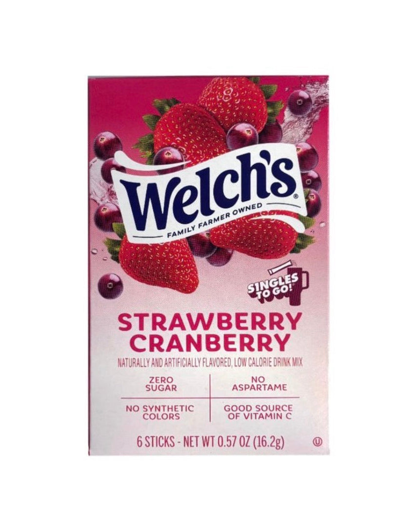Welch’s Singles To Go Drink Mix Sachets Strawberry Cranberry (12 x 6ct)