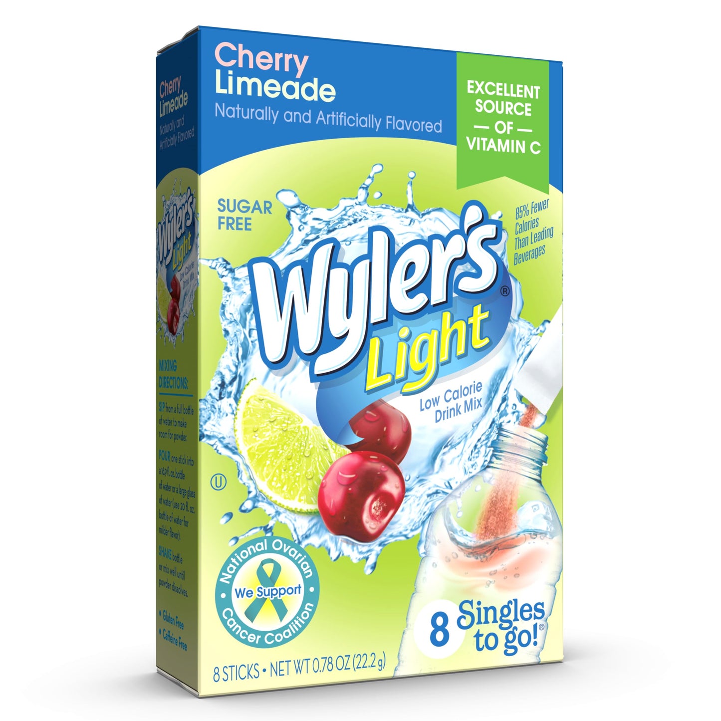 Wylers Light Singles To Go Drink Mix Sachets Cherry Limeade  (12 x 6ct)