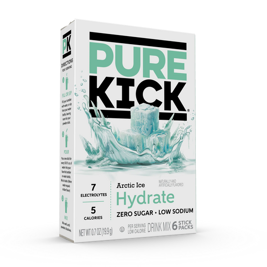 Pure Kick Singles To Go Drink Mix Sachets Aura Ice Hydrate (12 x 6ct)