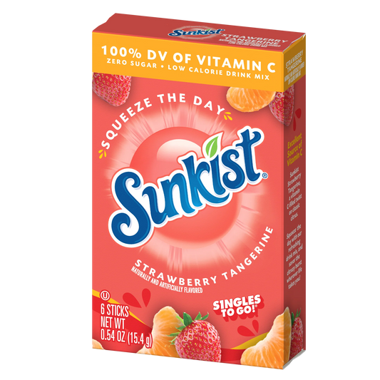 Sunkist Singles To Go Drink Mix Sachets Strawberry Tangerine (12 x 6ct)