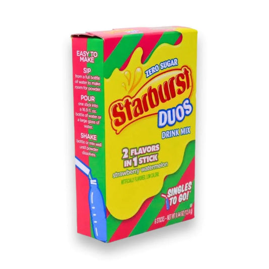 Starburst Singles To Go Drink Mix Sachets Duos Strawberry Watermelon  (12 x 6ct)
