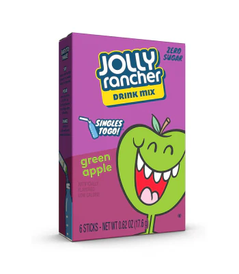 Jolly Rancher Singles To Go Drink Mix Sachets Green Apple (12 x 6ct)