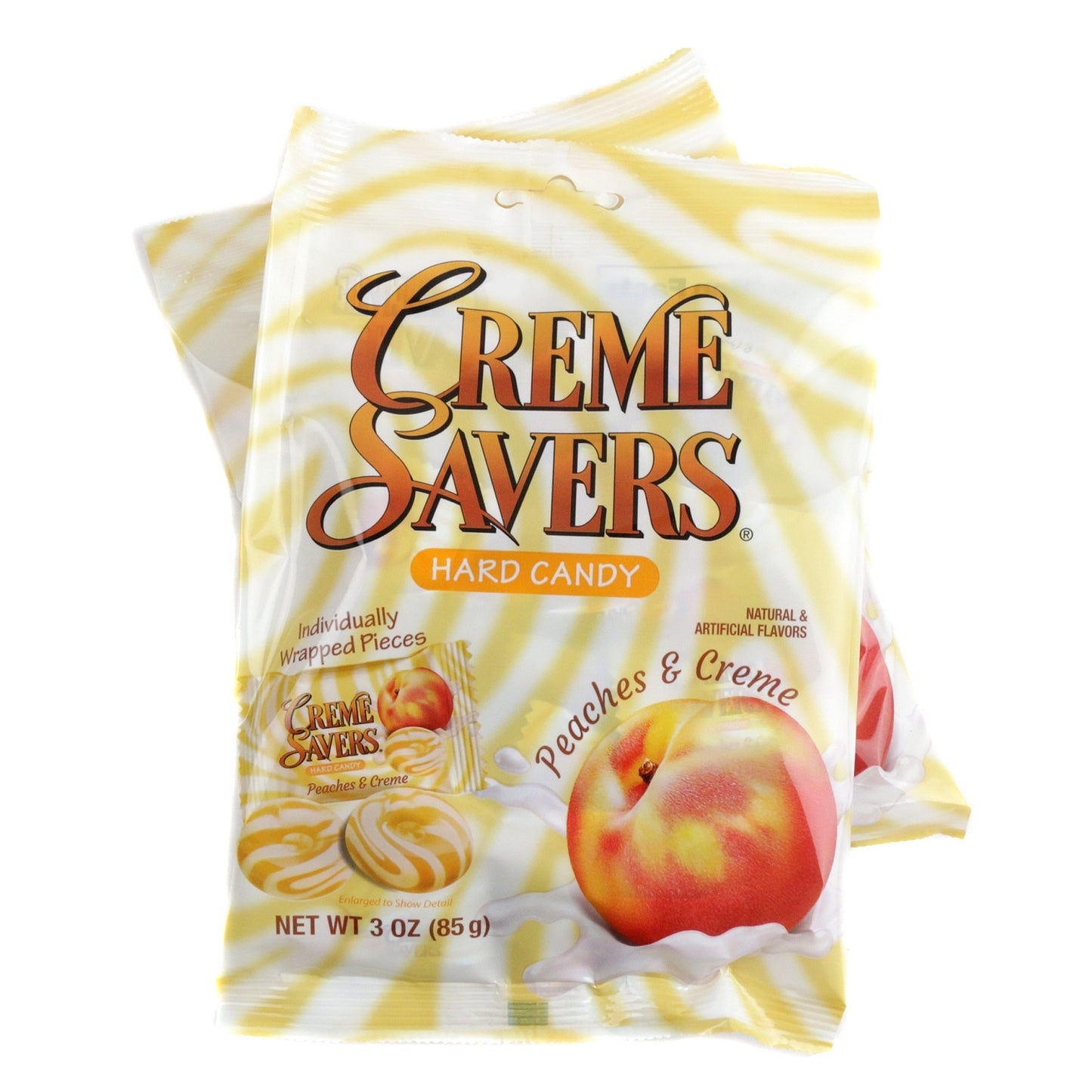 Creme Savers Hard Candy Peaches & Creme 3oz (85g) - 12CT