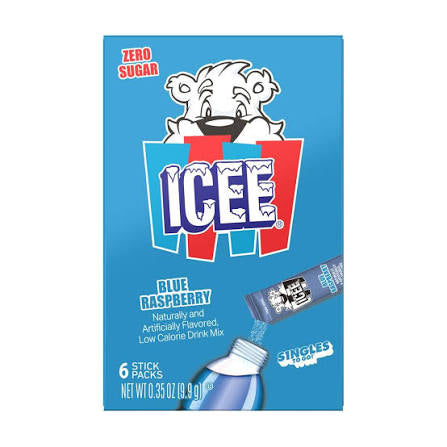 ICEE Singles To Go Drink Mix Sachets Blue Raspberry (12 x 6ct)