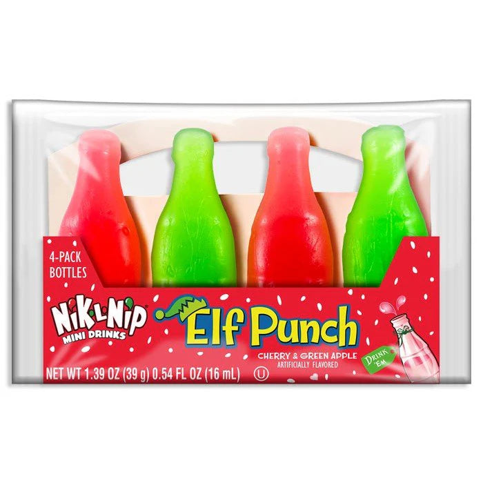 Nik L Nip Elf Punch Wax Candies (18 x 4 Pack)