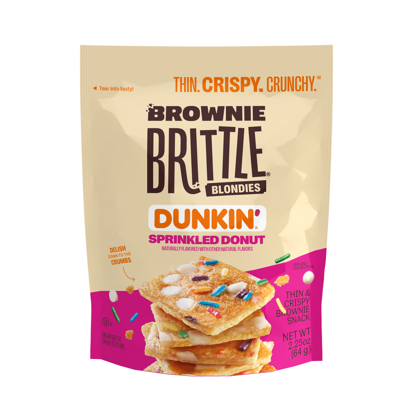 Sheila G's Dunkin’ Sprinkled Donut Brownie Brittle (8 x 2.25oz)
