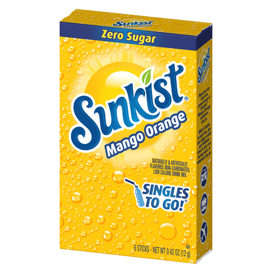 Sunkist Singles To Go Drink Mix Sachets Mango Orange (12 x 6ct)