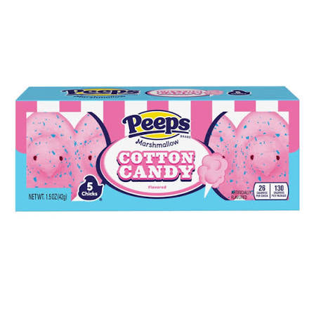 Peeps Easter Cotton Candy Chicks 5PK (42g) - 24CT