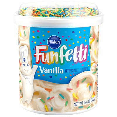 Pilsbury Funfetti Vanilla Frosting (8 x 15.6oz)