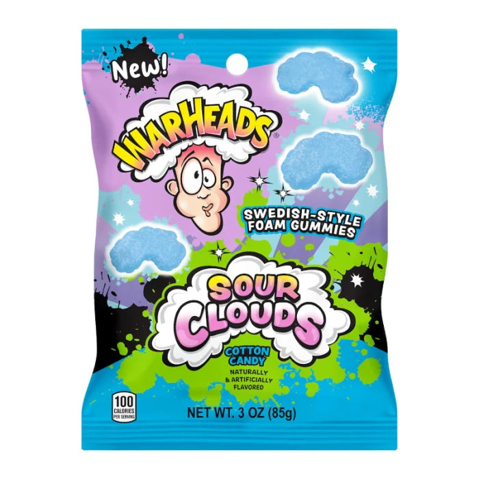 Warheads Sour Clouds Cotton Candy (12 x 85g)