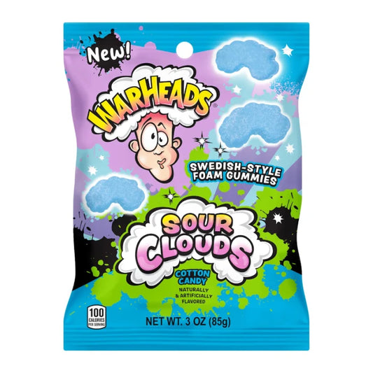 Warheads Sour Clouds Cotton Candy (12 x 85g)