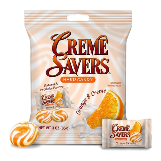 Creme Savers Hard Candy Orange & Cream 3oz (85g) - 12CT
