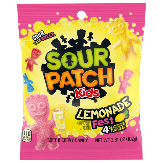 Sour Patch Kids Lemonade Fest Peg Bag (12 x 102g)